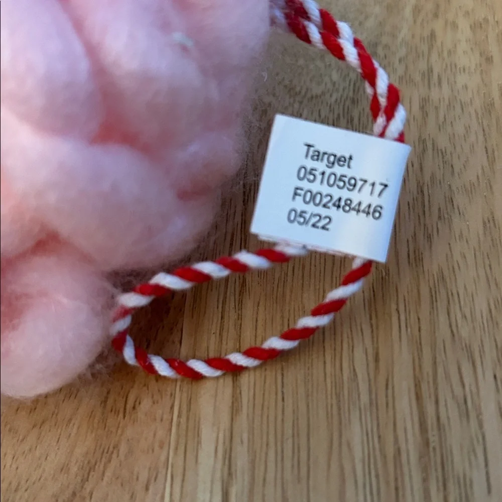 🟣 4/$15 Target Pink poodle Christmas tree ornament NEW fluffy fun decor
